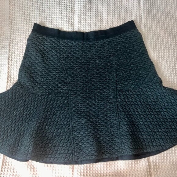 REBECCA TAYLOR SIZE 10 FLARE QUILTED MINI SKIRT - Picture 1 of 5